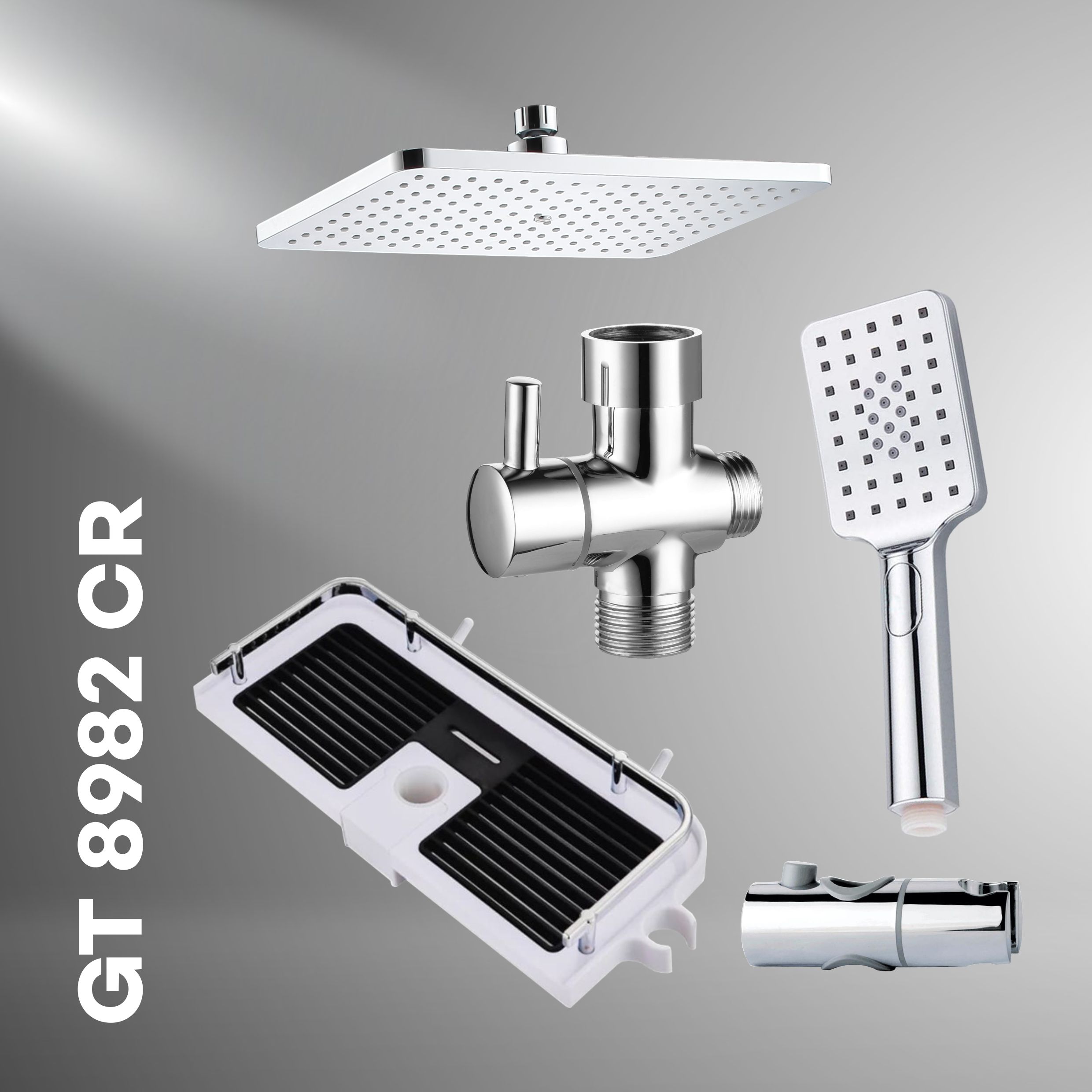 Gritania GT-8982 CR: Shower column set chrome finishes